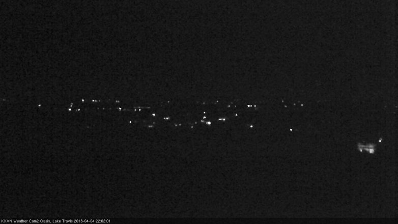 Lake Travis webcam, April 4, 2018 9:15 PM CT