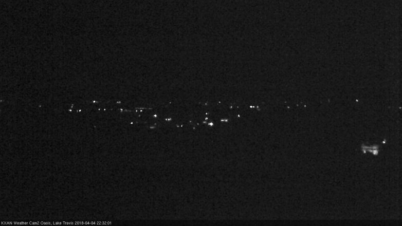 Lake Travis webcam, April 4, 2018 9:50 PM CT