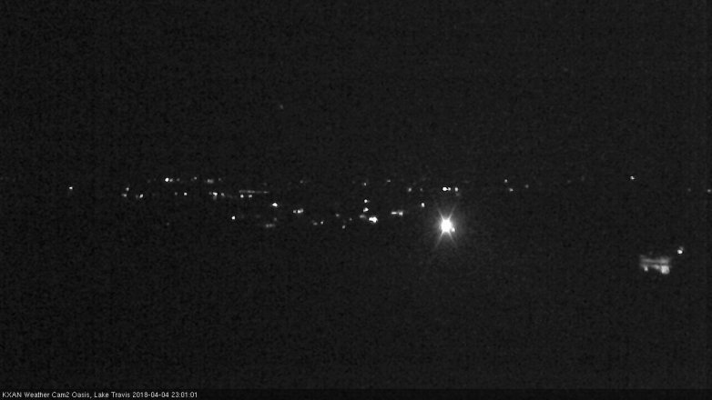 Lake Travis webcam, April 4, 2018 10:05 PM CT