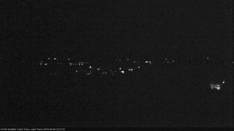 Lake Travis webcam, April 4, 2018 10:55 PM CT