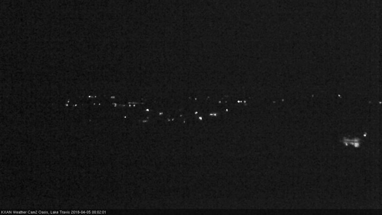 Lake Travis webcam, April 4, 2018 11:25 PM CT