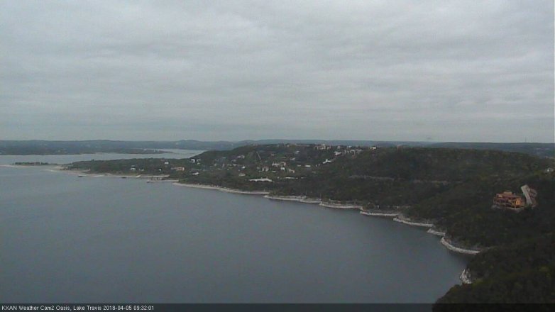 Lake Travis webcam, April 5, 2018 9:00 AM CT