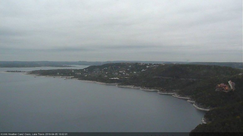 Lake Travis webcam, April 5, 2018 9:30 AM CT