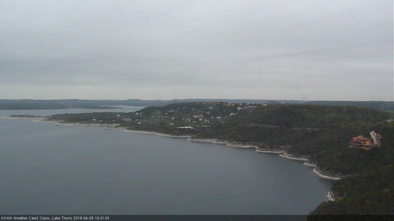 Lake Travis webcam, April 5, 2018 9:45 AM CT