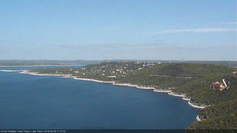 Lake Travis webcam, April 5, 2018 10:50 AM CT