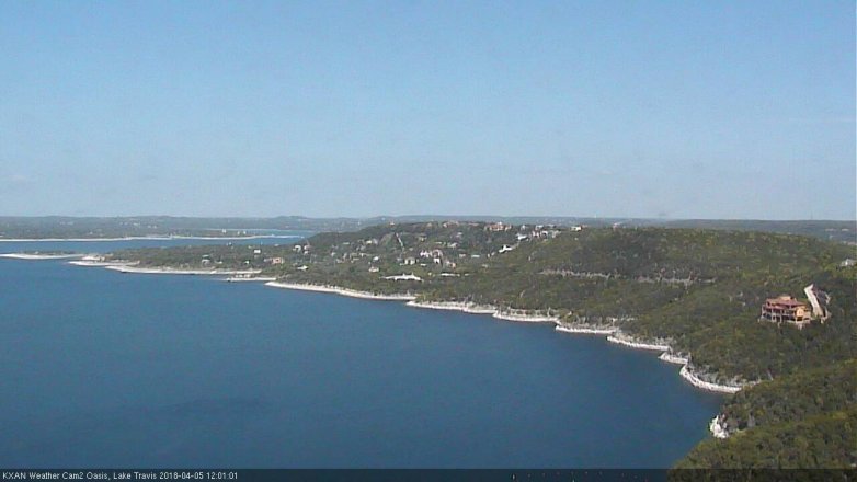 Lake Travis webcam, April 5, 2018 11:10 AM CT