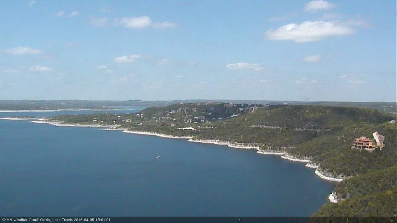 Lake Travis webcam, April 5, 2018 12:30 PM CT