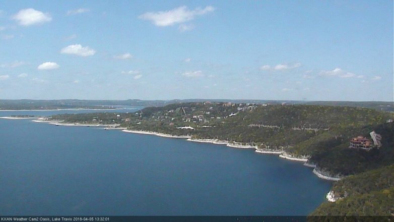 Lake Travis webcam, April 5, 2018 12:45 PM CT