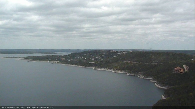 Lake Travis webcam, April 5, 2018 1:30 PM CT