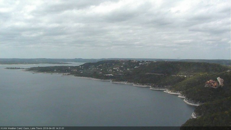 Lake Travis webcam, April 5, 2018 1:40 PM CT