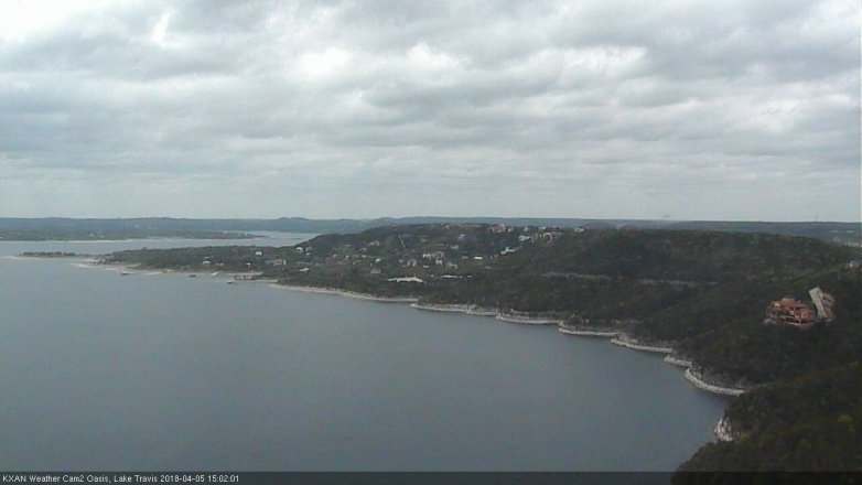 Lake Travis webcam, April 5, 2018 2:10 PM CT