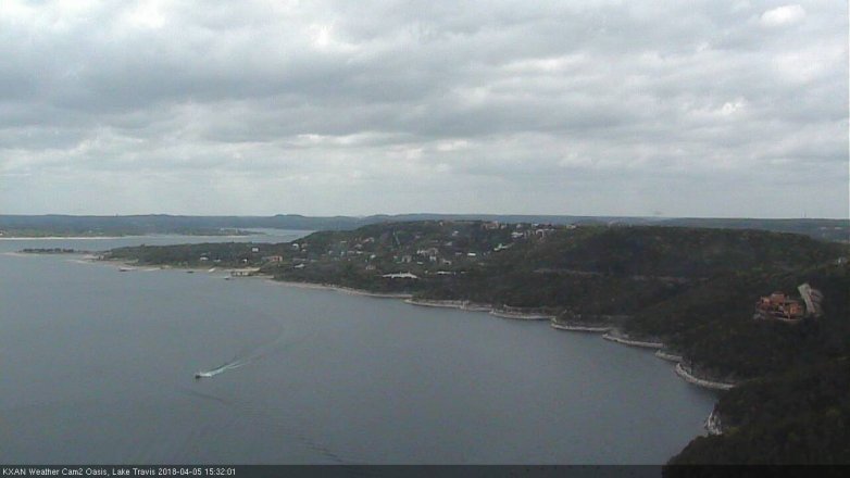 Lake Travis webcam, April 5, 2018 2:40 PM CT