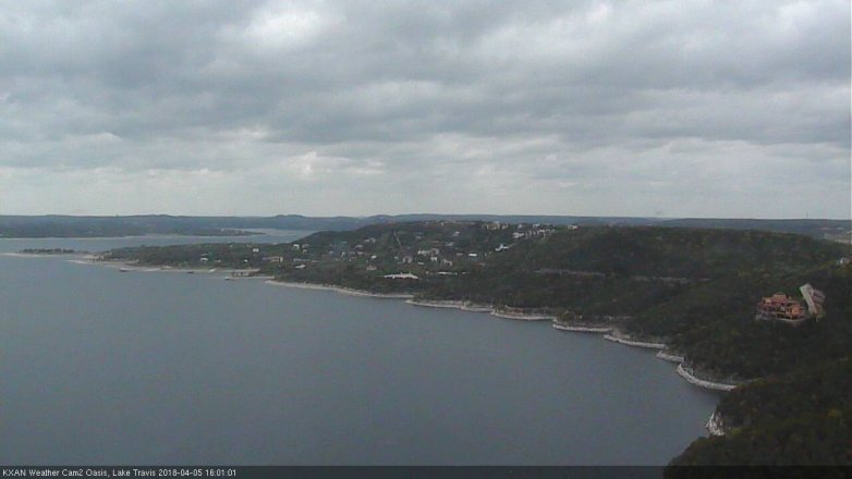Lake Travis webcam, April 5, 2018 3:10 PM CT
