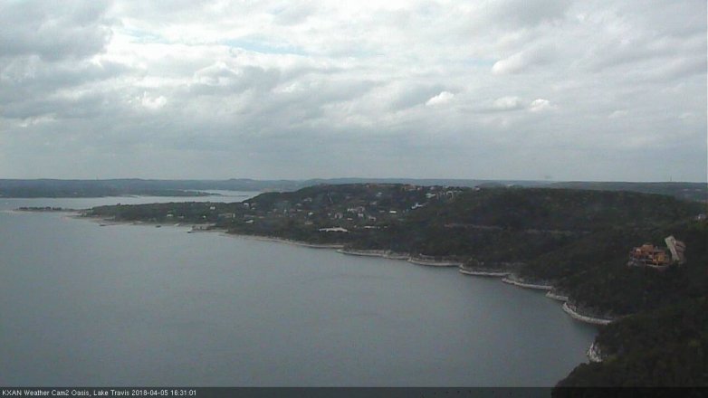Lake Travis webcam, April 5, 2018 3:50 PM CT