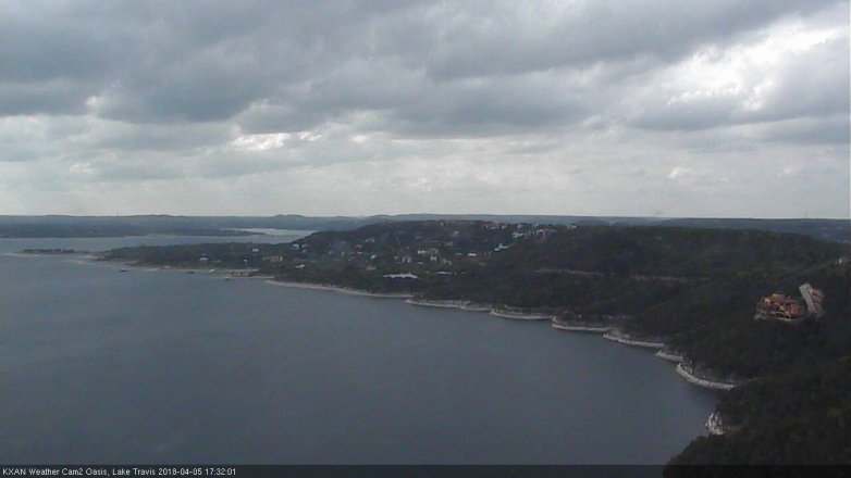 Lake Travis webcam, April 5, 2018 4:35 PM CT
