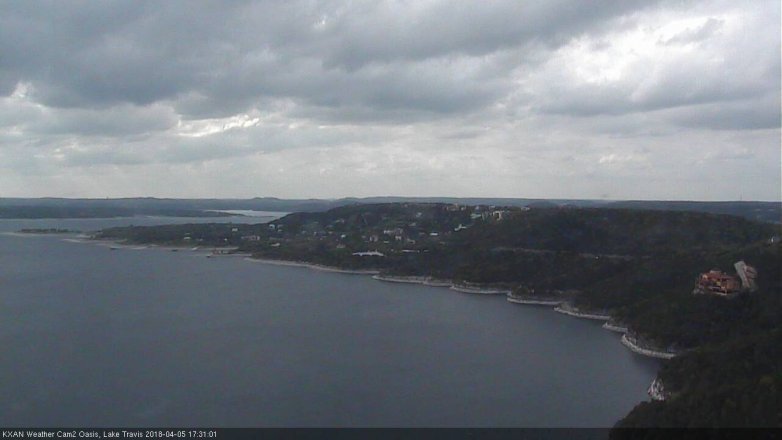 Lake Travis webcam, April 5, 2018 4:50 PM CT