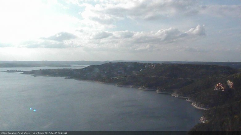 Lake Travis webcam, April 5, 2018 5:20 PM CT
