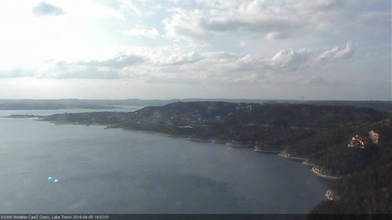 Lake Travis webcam, April 5, 2018 5:30 PM CT