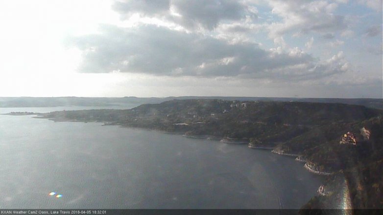 Lake Travis webcam, April 5, 2018 5:35 PM CT