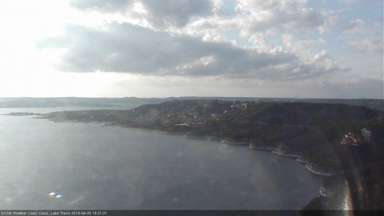 Lake Travis webcam, April 5, 2018 5:40 PM CT