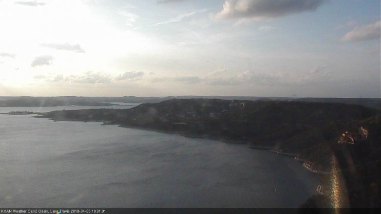 Lake Travis webcam, April 5, 2018 6:05 PM CT