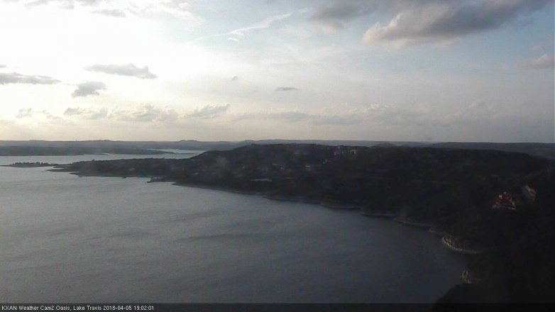 Lake Travis webcam, April 5, 2018 6:15 PM CT
