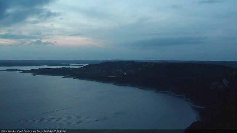 Lake Travis webcam, April 5, 2018 7:15 PM CT