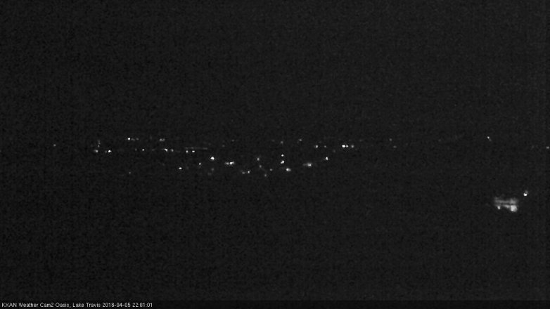 Lake Travis webcam, April 5, 2018 9:20 PM CT