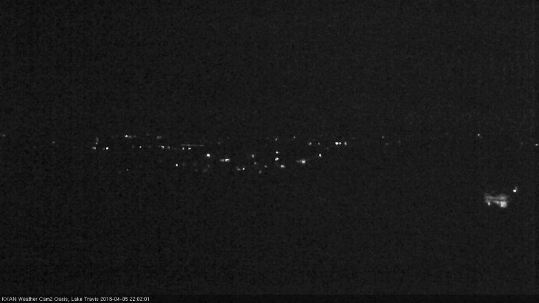 Lake Travis webcam, April 5, 2018 9:25 PM CT
