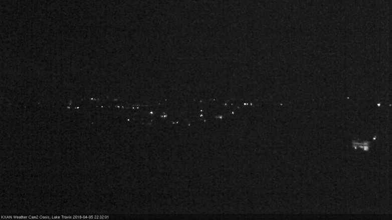 Lake Travis webcam, April 5, 2018 9:35 PM CT