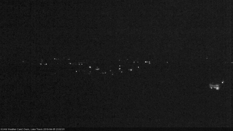 Lake Travis webcam, April 5, 2018 10:20 PM CT