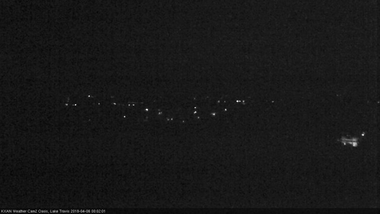 Lake Travis webcam, April 5, 2018 11:30 PM CT