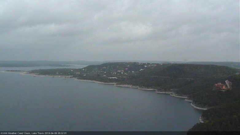 Lake Travis webcam, April 6, 2018 9:00 AM CT