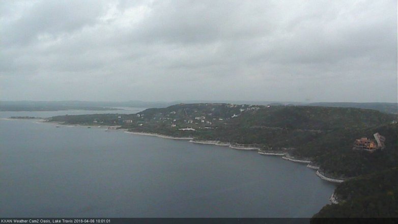 Lake Travis webcam, April 6, 2018 9:30 AM CT
