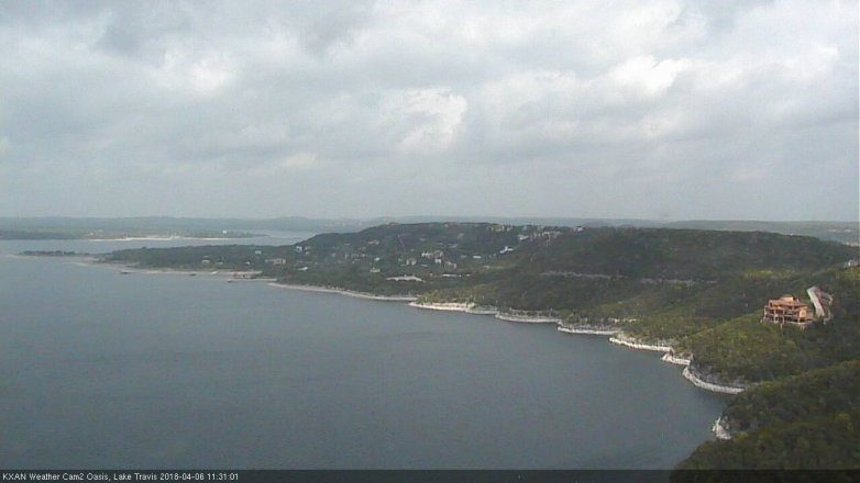 Lake Travis webcam, April 6, 2018 10:40 AM CT