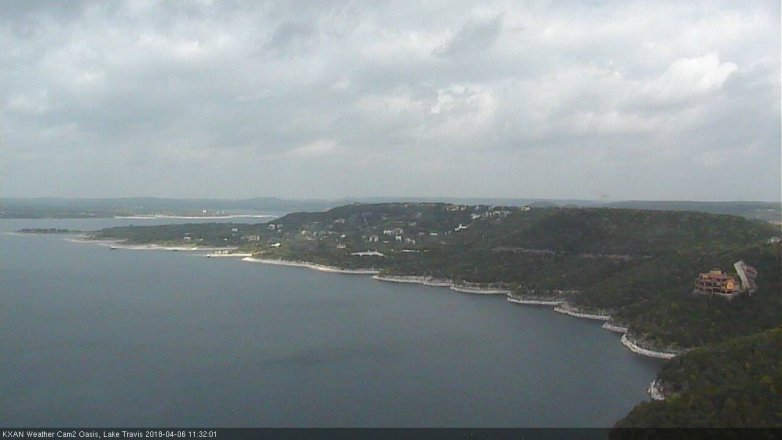 Lake Travis webcam, April 6, 2018 10:55 AM CT