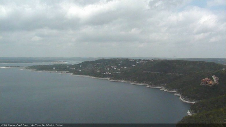 Lake Travis webcam, April 6, 2018 11:15 AM CT