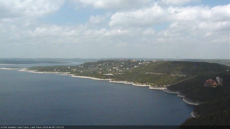 Lake Travis webcam, April 6, 2018 12:15 PM CT