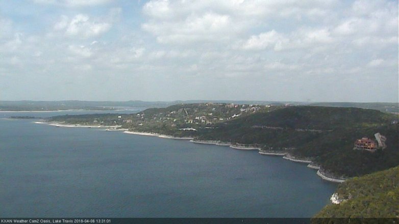 Lake Travis webcam, April 6, 2018 12:45 PM CT