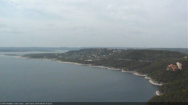 Lake Travis webcam, April 6, 2018 2:45 PM CT