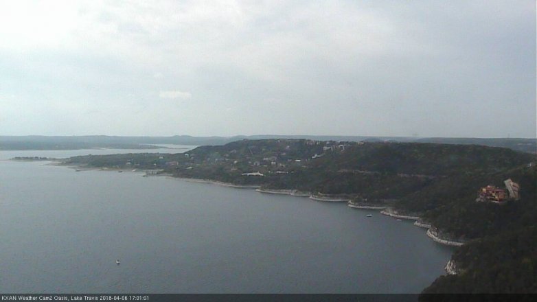 Lake Travis webcam, April 6, 2018 4:15 PM CT