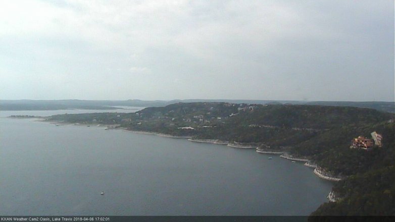 Lake Travis webcam, April 6, 2018 4:25 PM CT