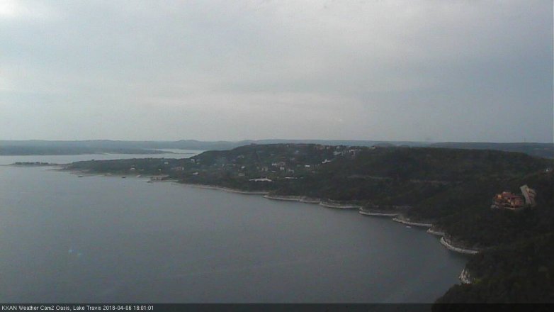 Lake Travis webcam, April 6, 2018 5:20 PM CT