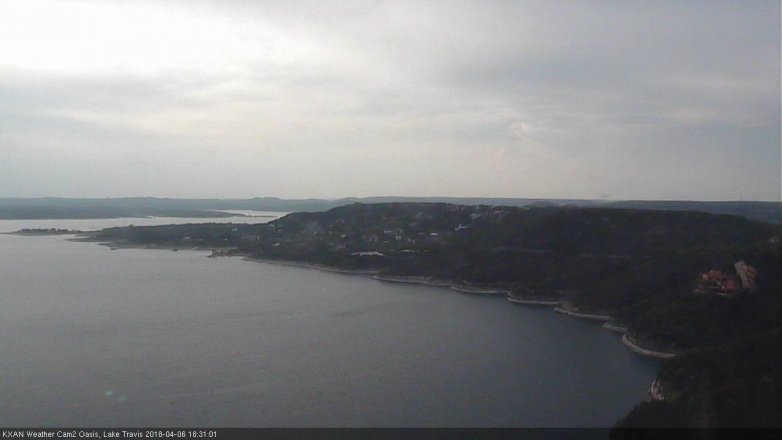 Lake Travis webcam, April 6, 2018 5:45 PM CT