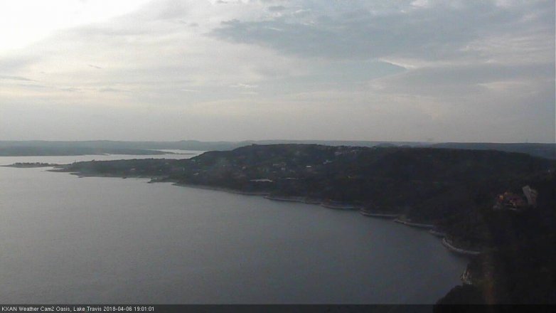 Lake Travis webcam, April 6, 2018 6:30 PM CT