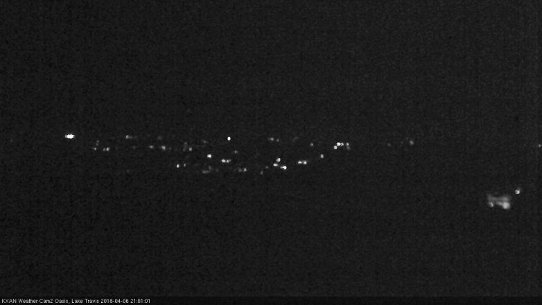 Lake Travis webcam, April 6, 2018 8:05 PM CT