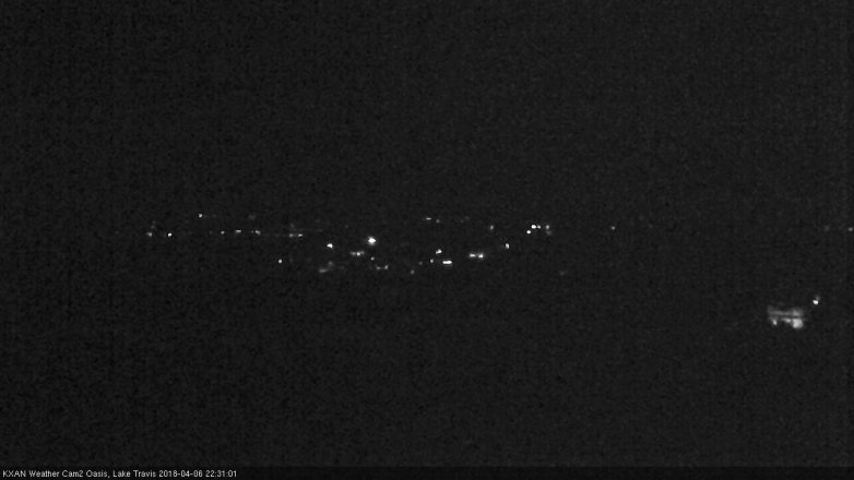 Lake Travis webcam, April 6, 2018 9:45 PM CT