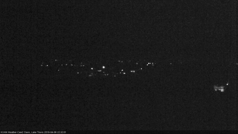 Lake Travis webcam, April 6, 2018 9:55 PM CT