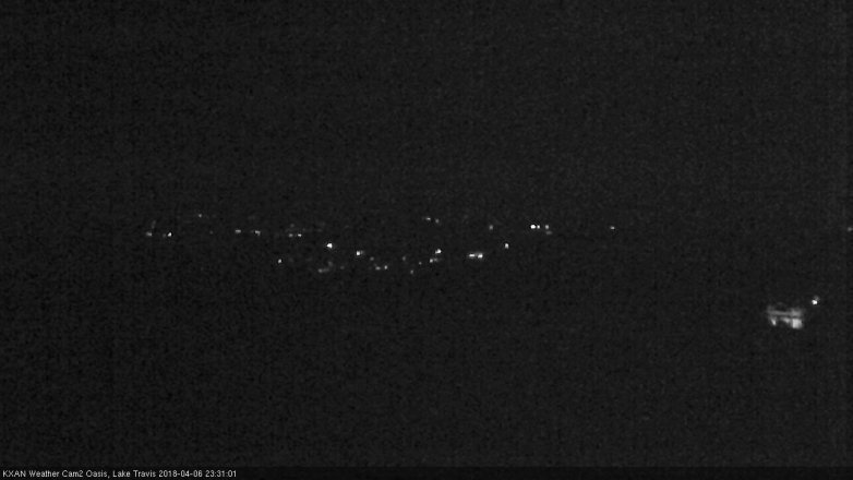 Lake Travis webcam, April 6, 2018 10:50 PM CT