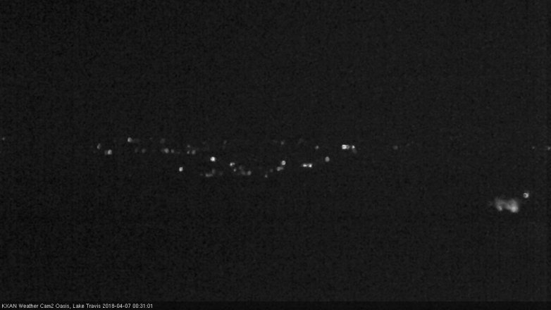 Lake Travis webcam, April 6, 2018 11:50 PM CT